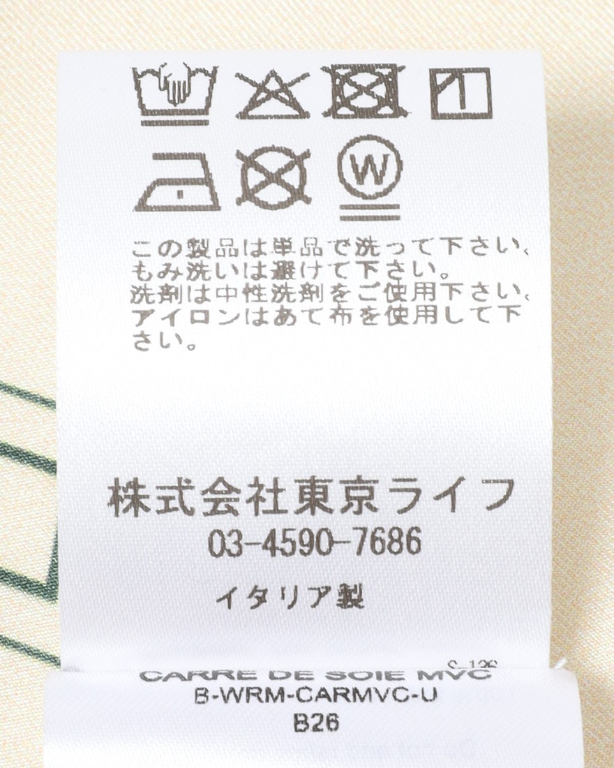 Cafe du Cyclisteシルク ネックスカーフ【CARRE DE SOIE MVC】10l