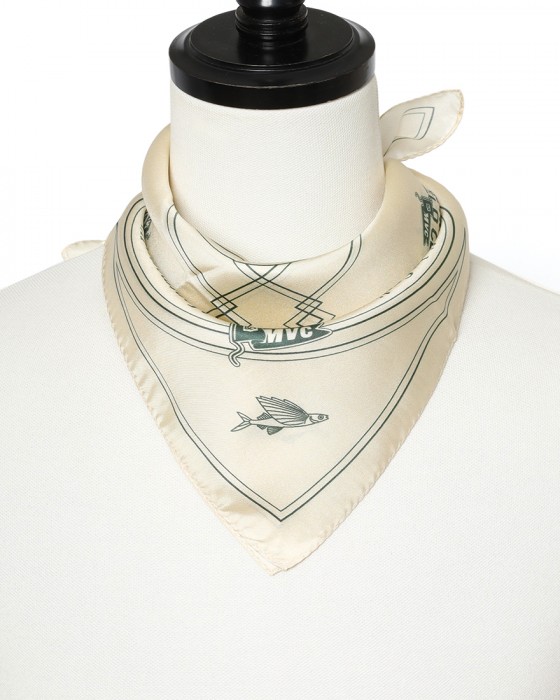 Cafe du Cyclisteシルク ネックスカーフ【CARRE DE SOIE MVC】11l