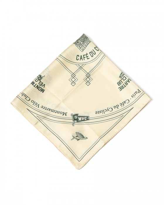 Cafe du Cyclisteシルク ネックスカーフ【CARRE DE SOIE MVC】ma