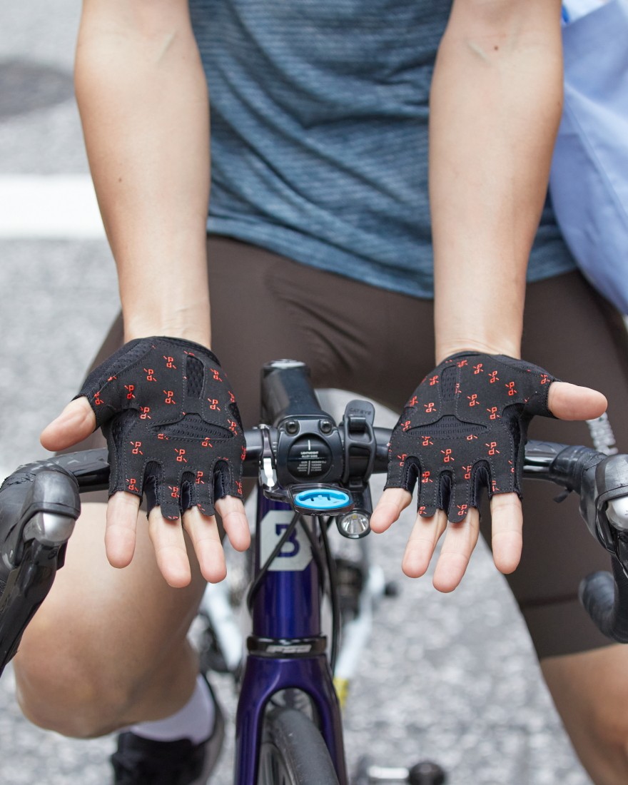 Peloton de Parisショートフィンガーグローブ【Fingerless Cycling Gloves】20l