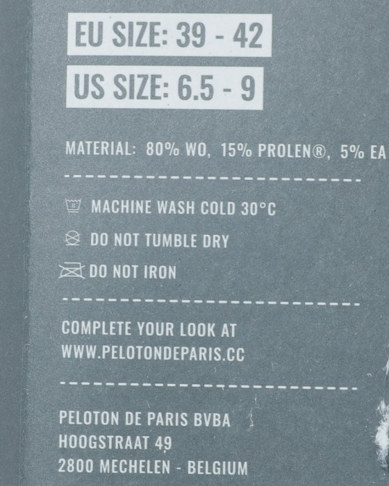 Peloton de Parisメリノソックス【Classic Lightweight Merino Cycling Socks】10l