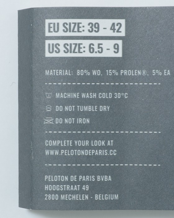 Peloton de Parisメリノソックス【LIGHTWEIGHT MERINO CYCLING SOCKS】12l