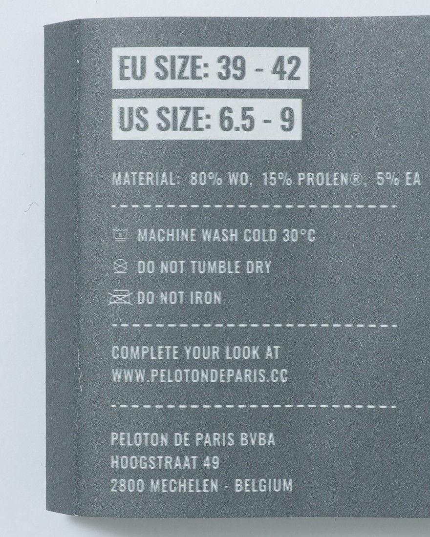 Peloton de Parisメリノソックス【LIGHTWEIGHT MERINO CYCLING SOCKS】12l