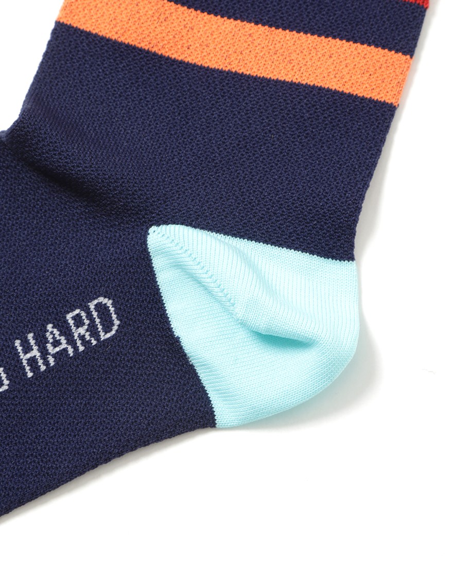 Push Hardサイクルソックス【BLADE STRIPES Blue】05l