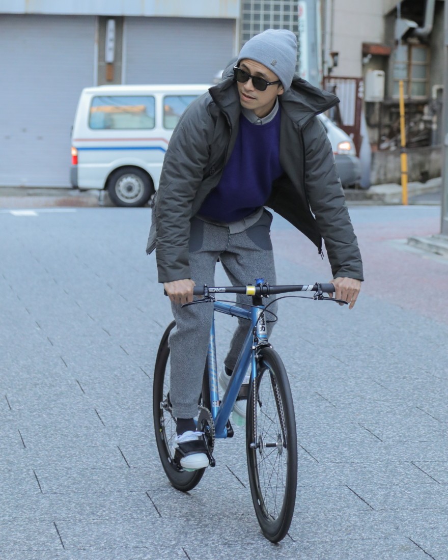 美品narifuriナリフリ綿麻ストレッチサイクルジャケット リン