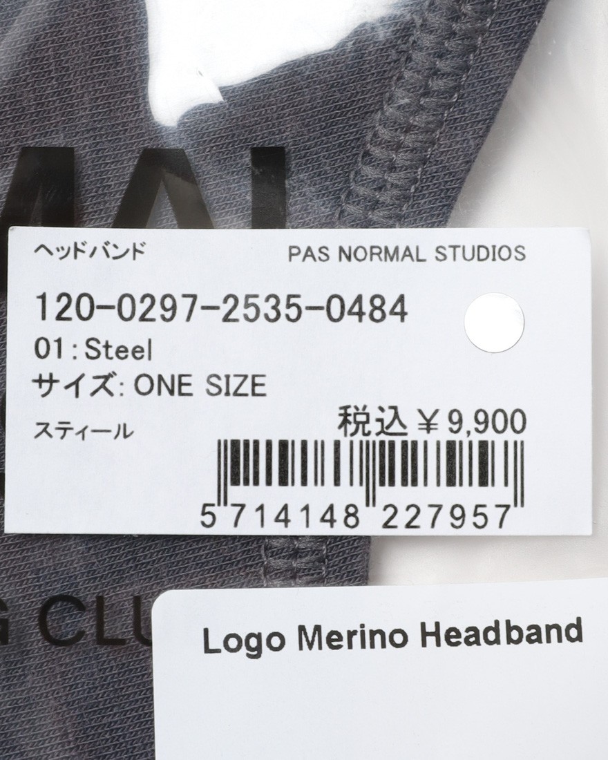 PAS NORMAL STUDIOSヘッドバンド【Logo Merino Headband】10l