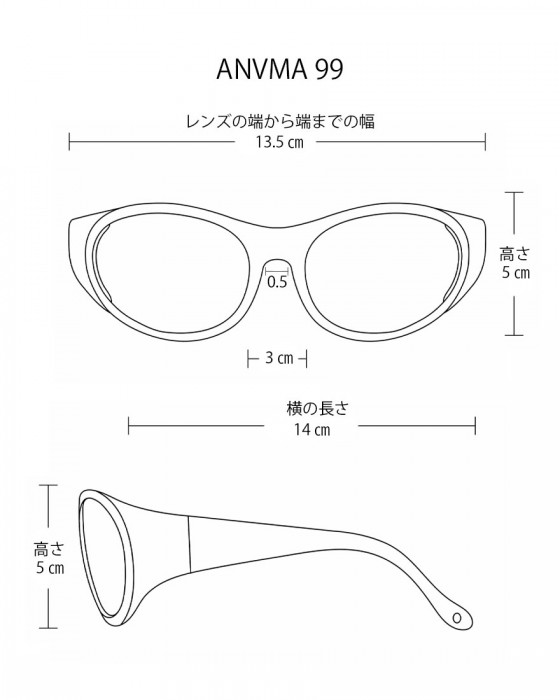 ALBA OPTICSアヌマ‘99  ダークグリーンレンズ サングラス【ANVMA ‘99 VZUM LEAF】23l