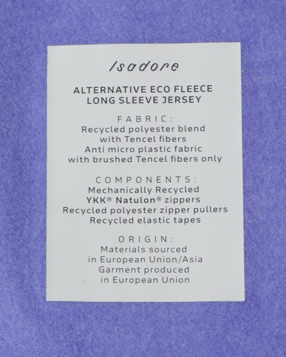 Isadoreロングスリーブジャージ【Alternative Eco Fleece Long Sleeve Jersey】18l