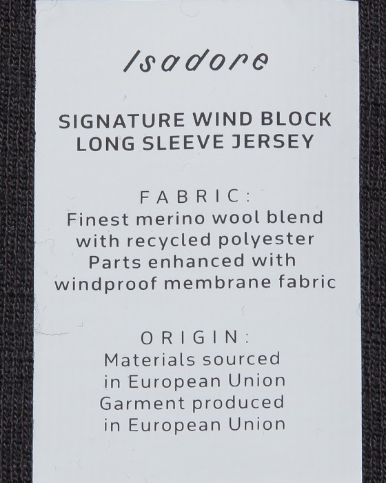 Isadoreロングスリーブジャージ【Signature Wind Block Long Sleeve Jersey】24l