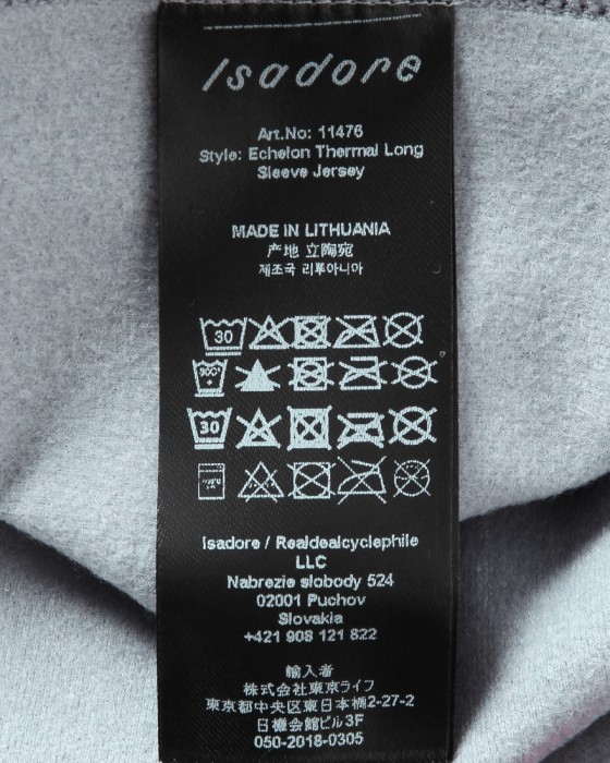 Isadoreロングスリーブジャージ【Echelon Thermal Long Sleeve Jersey】23l
