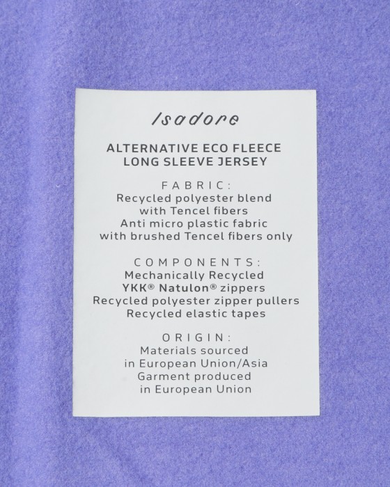 Isadoreレディースロングスリーブジャージ【Alternative Eco Fleece Long Sleeve Jersey】19l