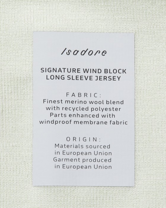 Isadoreレディースロングスリーブジャージ【Signature Wind Block Long Sleeve Jersey】17l