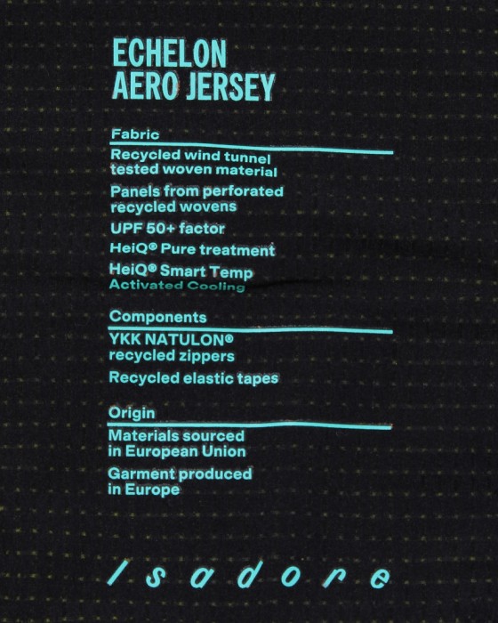 Isadoreショートスリーブジャージ【Echelon Aero Jersey 2.0】19l