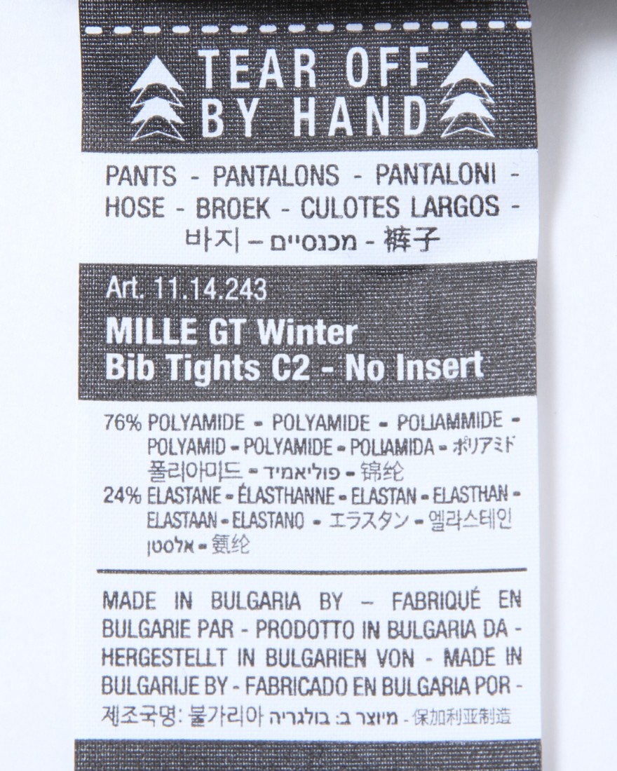 ASSOSウィンタービブタイツ（パッド無し）【MILLE GT Winter Bib Tights C2 no Insert 】25l
