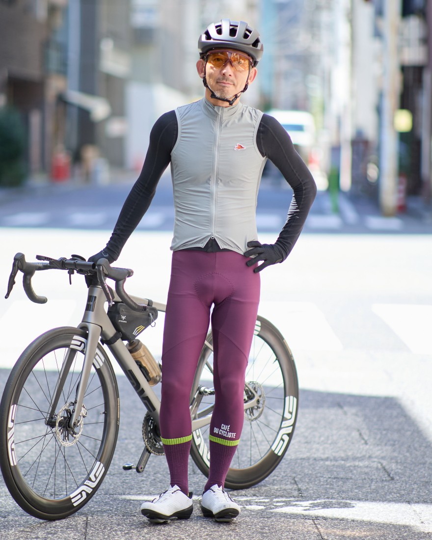 Cafe du Cyclisteサーマルビブニッカー【ADRIENNE】ma