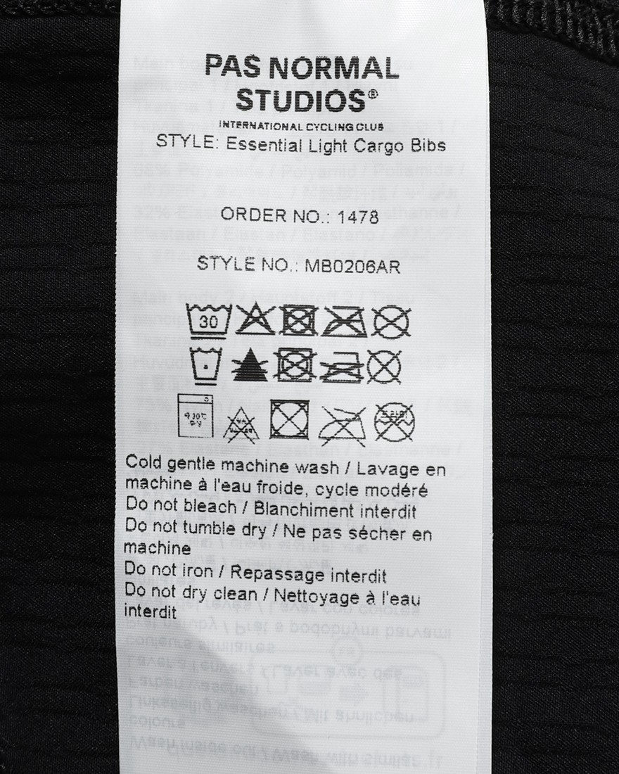 PAS NORMAL STUDIOSカーゴ ビブショーツ【Essential Light Cargo Bibs】24l