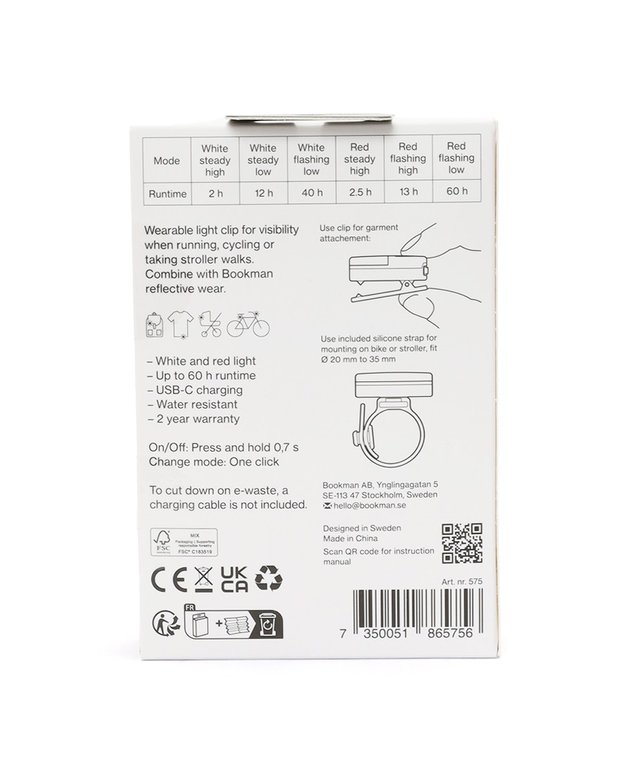 BOOKMANウェアラブル多機能ライト【Eclipse With Usb-c】13l