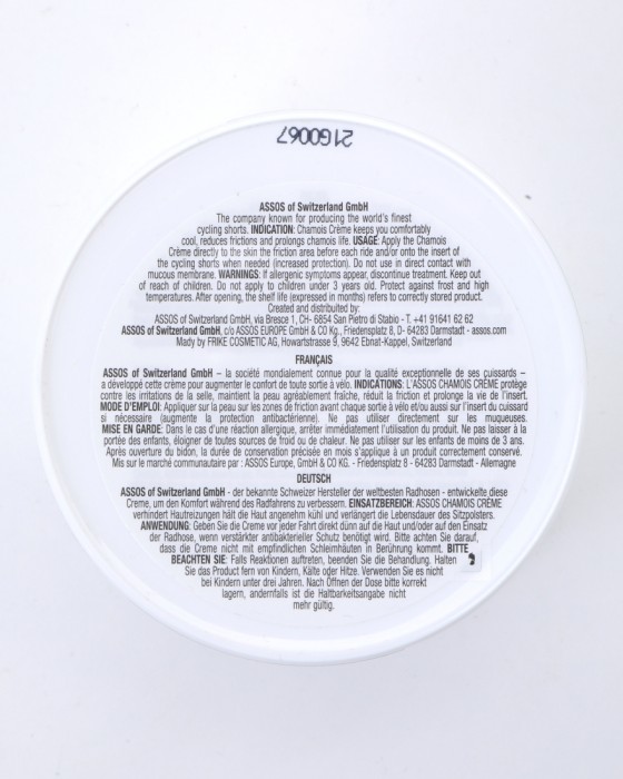 ASSOSシャモアクリーム【Chamois Creme 200ml】04l