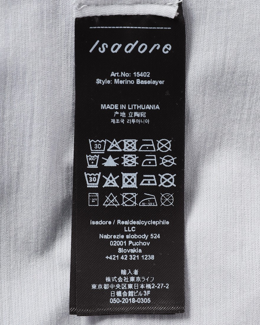 Isadoreロングスリーブ ベースレイヤー【150g Merino Long Sleeve Baselayer】14l