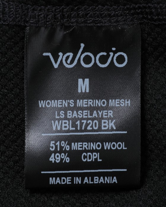 Velocioレディースメリノメッシュベースレイヤー【Women's Merino Mesh LS Base Layer】	09l