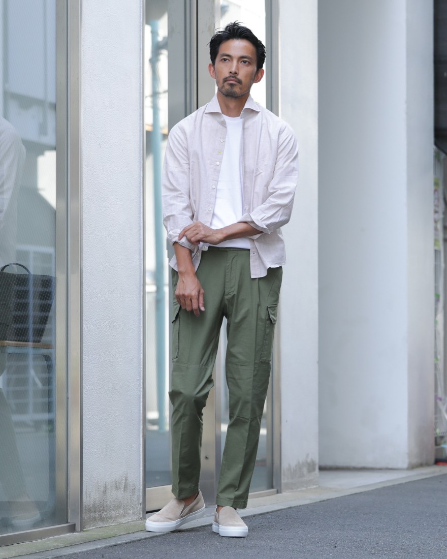 カッタウェイカラーリネンシャツ【VINCI FIT】|giannetto(ジャン