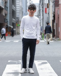 裏起毛クルーネックロングスリーブ｜three dots（スリードッツ