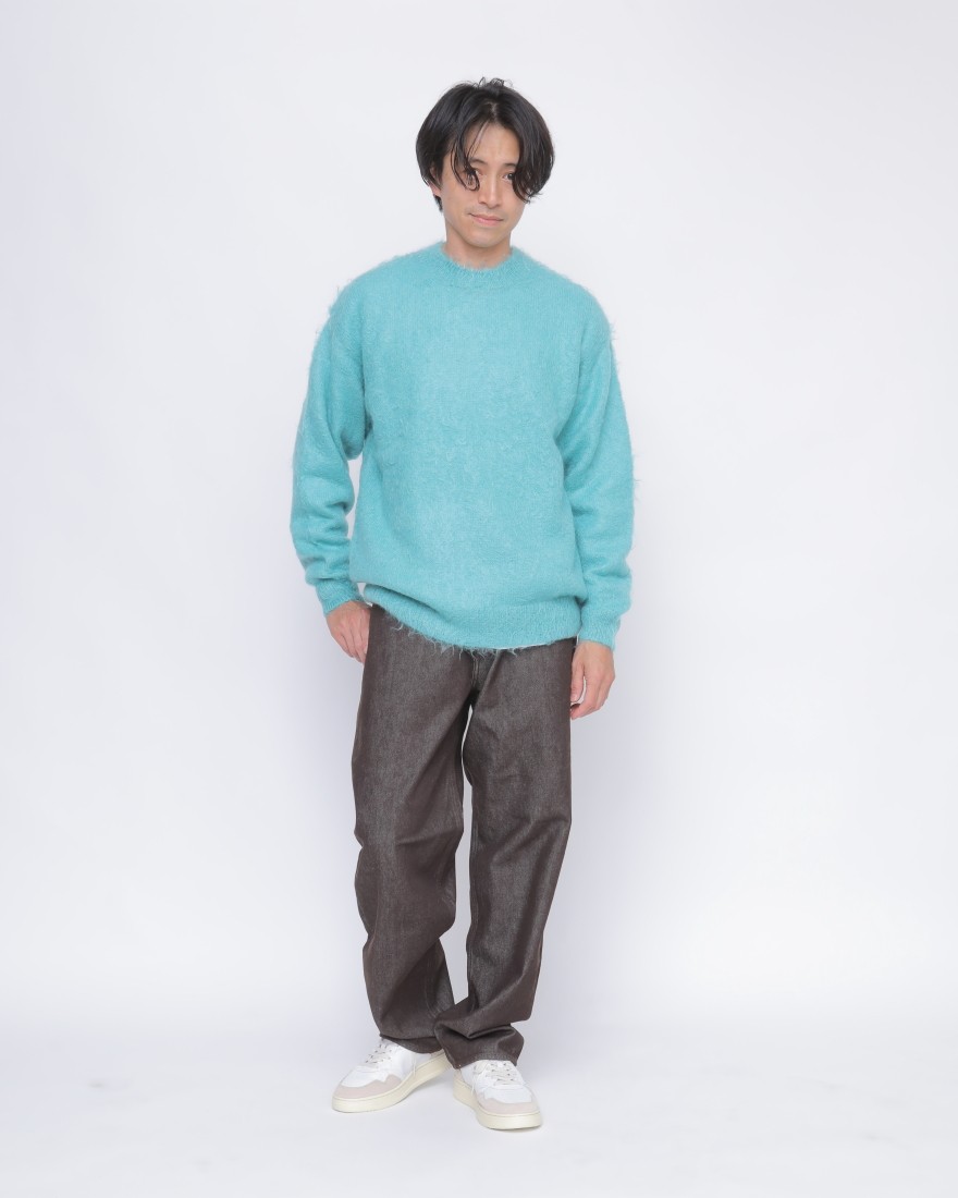 クルーネックモヘアニット【BRUSHED SUPER KID MOHAIR KNIT P/O ...