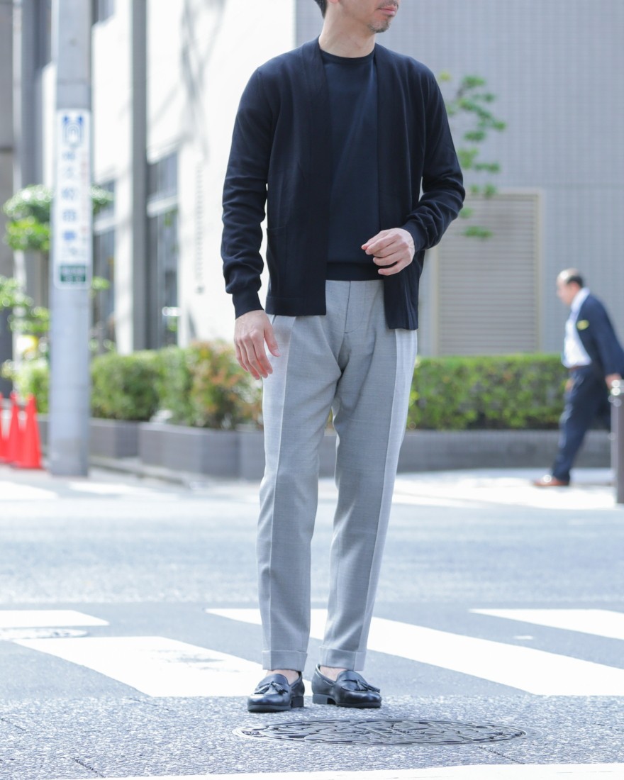 コットンニット ボタンレスカーディガン｜GRAN SASSO（グランサッソ