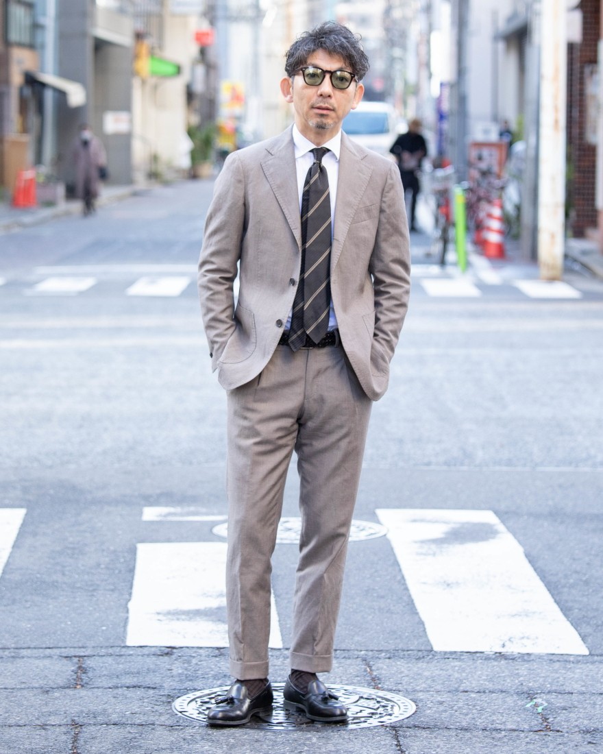 チャコール レジメンタル タイ【Sfoderato/スフォデラート】｜atto