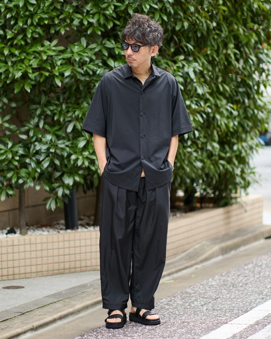 ナイロンストレッチシャツ【CARTRIDGE SHIRT S/S DR】｜TEATORA