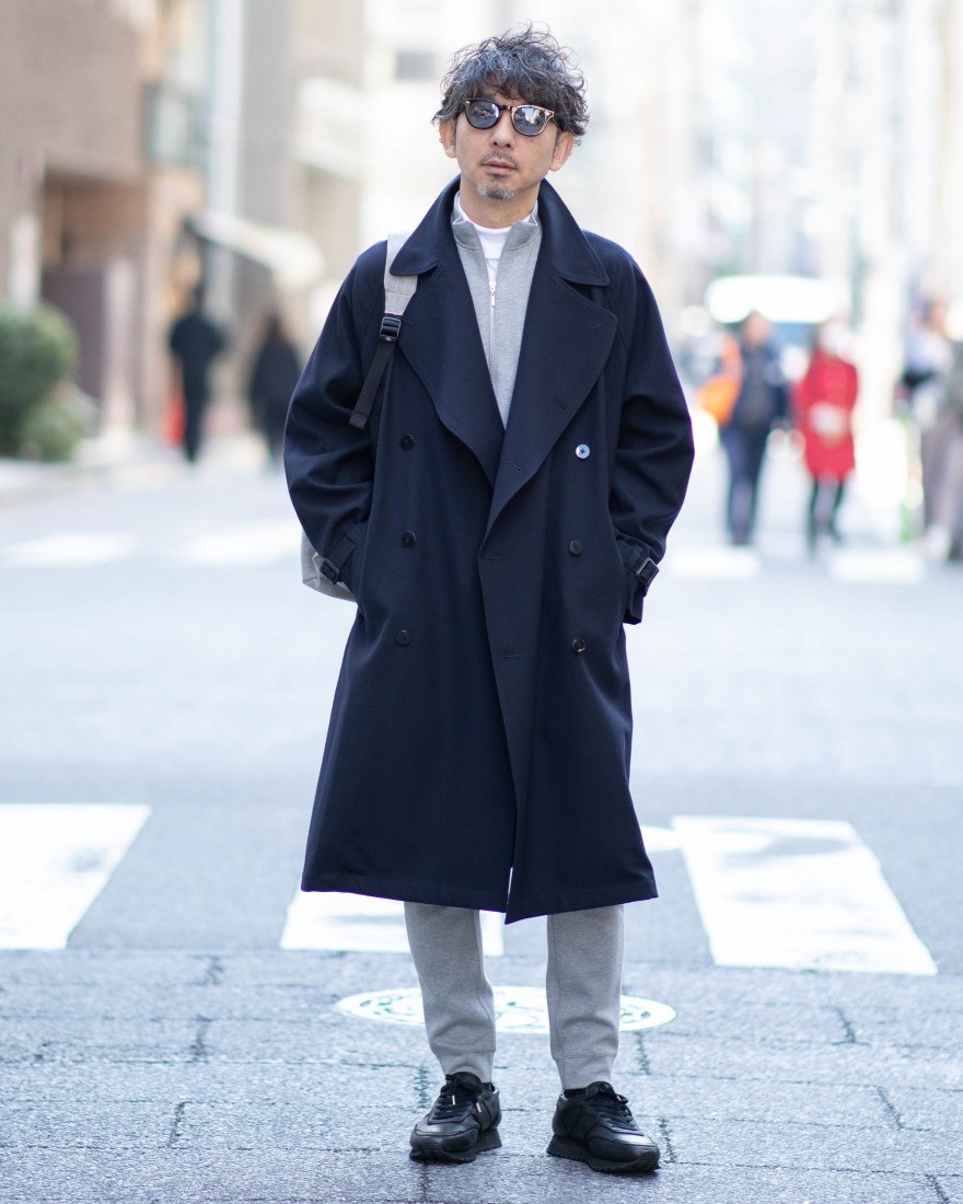 【美品】ES:S エス ネイビー トレンチコート L 日本製 ES : S – MINIMAL WARDROBE（ミニマルワードローブ）