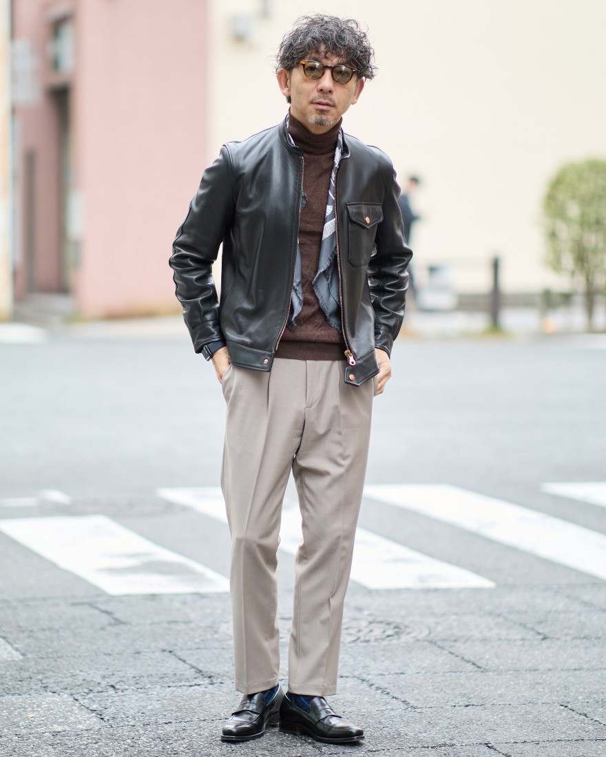 イタリア製【最高級】CINQUANTA レザーウール切り替えジャケット 2025年最新】CINQUANTA メンズ レザージャケット・ライダースの人気