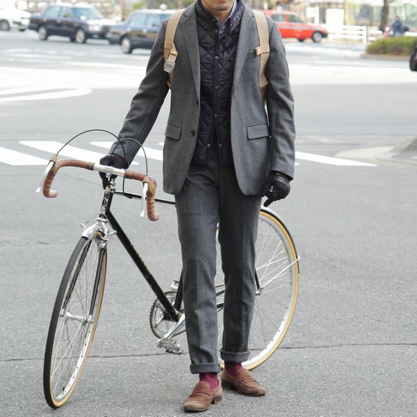 真冬の自転車スタイル